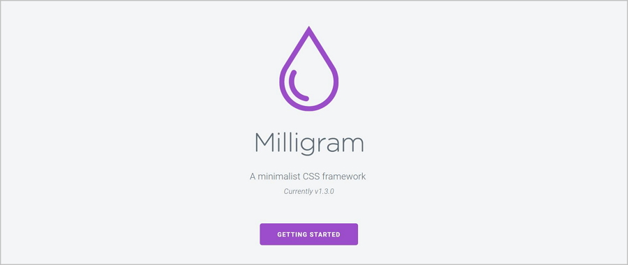 Milligram – миниатюрный CSS фреймворк.