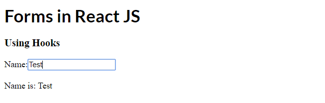 Форма с использованием хуков