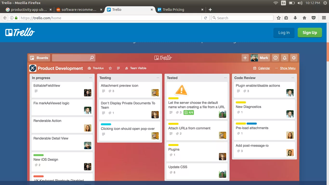 Интерфейс Trello