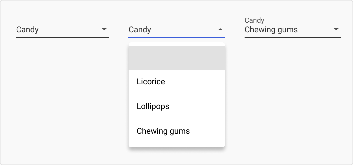 Стиль <code class="inline-code">line only</code> для старого оформления списков в Material Design