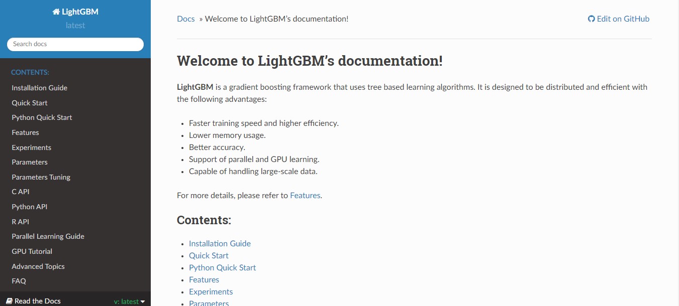 <a href="https://lightgbm.readthedocs.io/en/latest/" target="_blank" rel="noopener noreferrer nofollow">LightGBM</a>