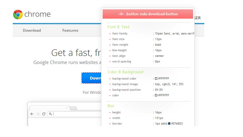 <a href="https://chrome.google.com/webstore/detail/cssviewer/ggfgijbpiheegefliciemofobhmofgce?hl=en" target="_blank" rel="noopener noreferrer nofollow">CSS Viewer</a>