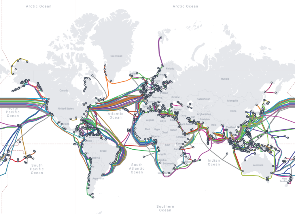 Карта подводных кабелей