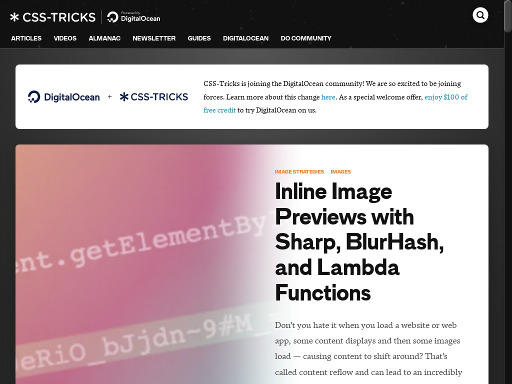 Скриншот сайта CSS-Tricks