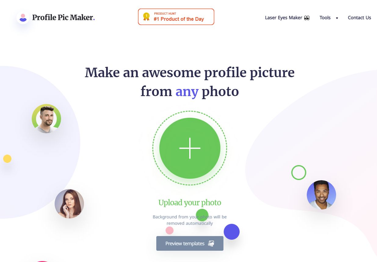 Скриншот сайта Profile Pic Maker