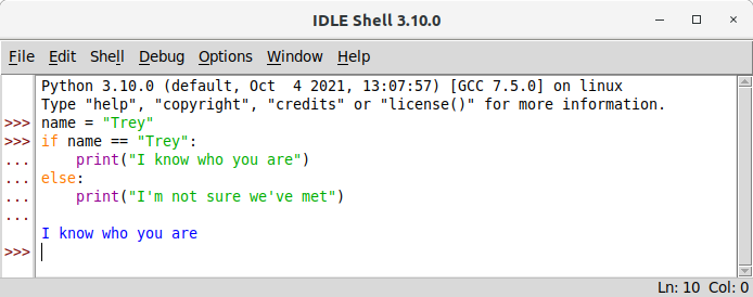 Стандартная IDLE Python не отличается большим набором опций