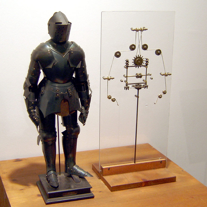 Реконструкция робота-рыцаря, разработанного Леонардо да Винчи