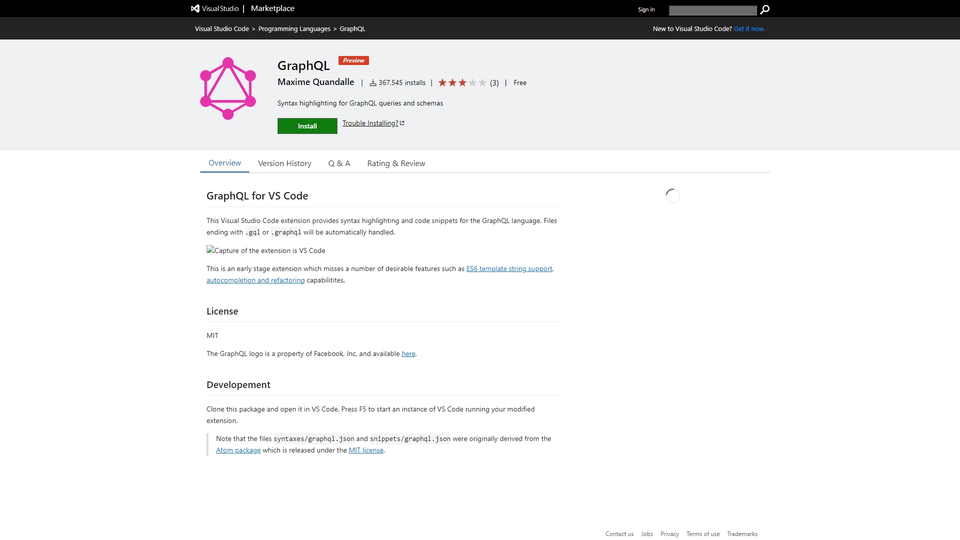 Плагин для VS Code: GraphQL