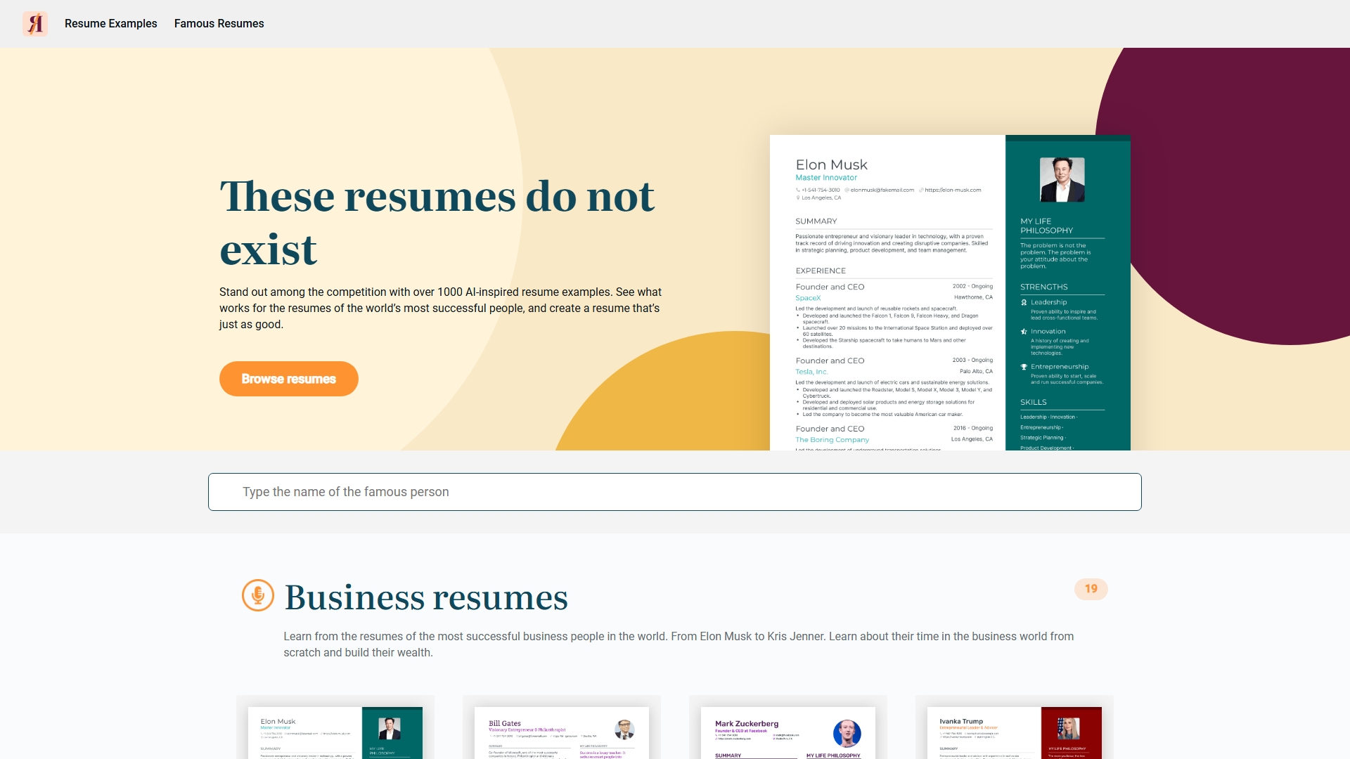 this resume does not exist
