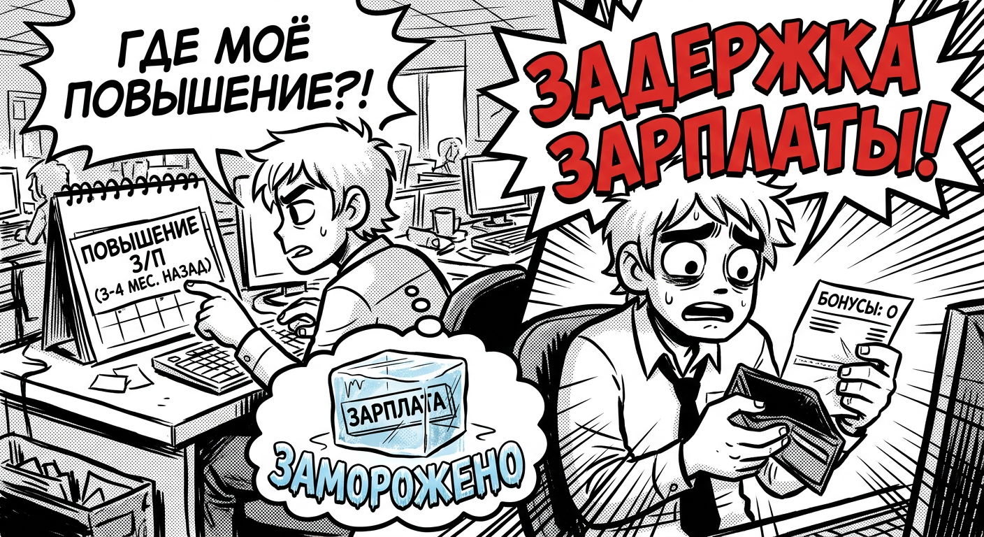 Задержка зарплаты, отсутствие обещанного повышения