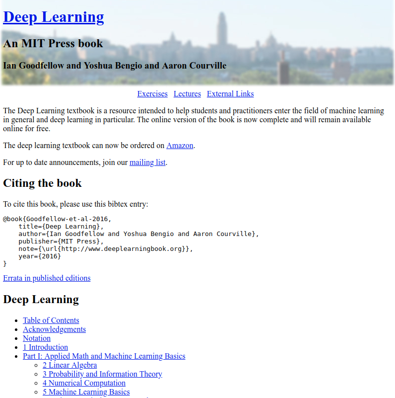 Deep learning book