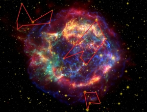 фото звездного неба с метафорой нейронных связей